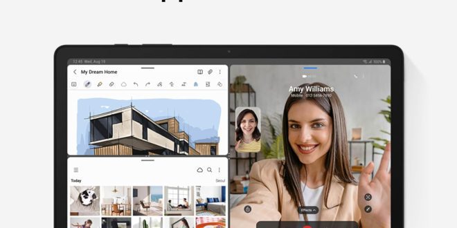samsung galaxy tab a9 plus 11 review tablet front view graphite color