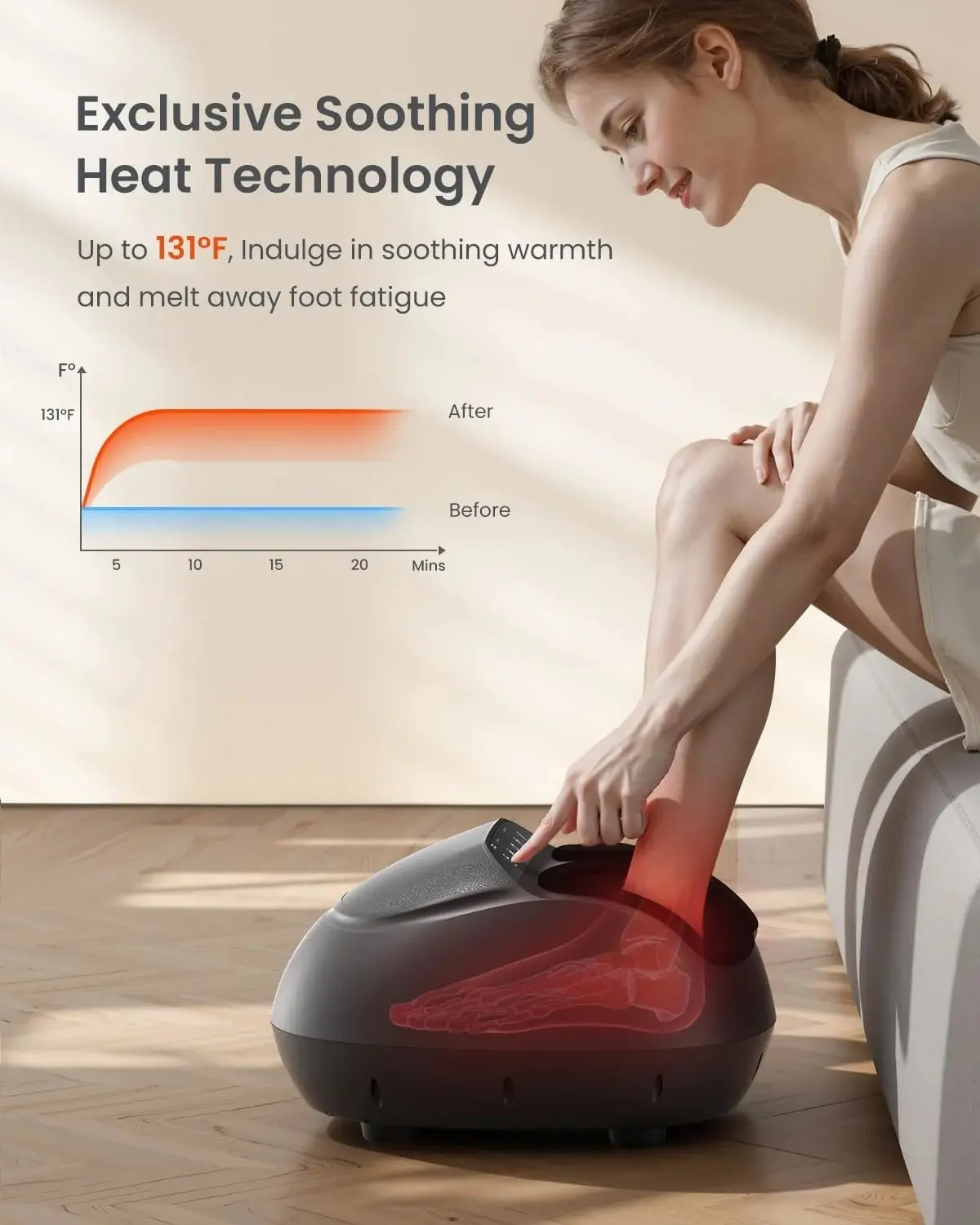 Best RENPHO Heated Foot Massager Real User Review 2 RENPHO heated foot massager with heat relaxing tired feet at home