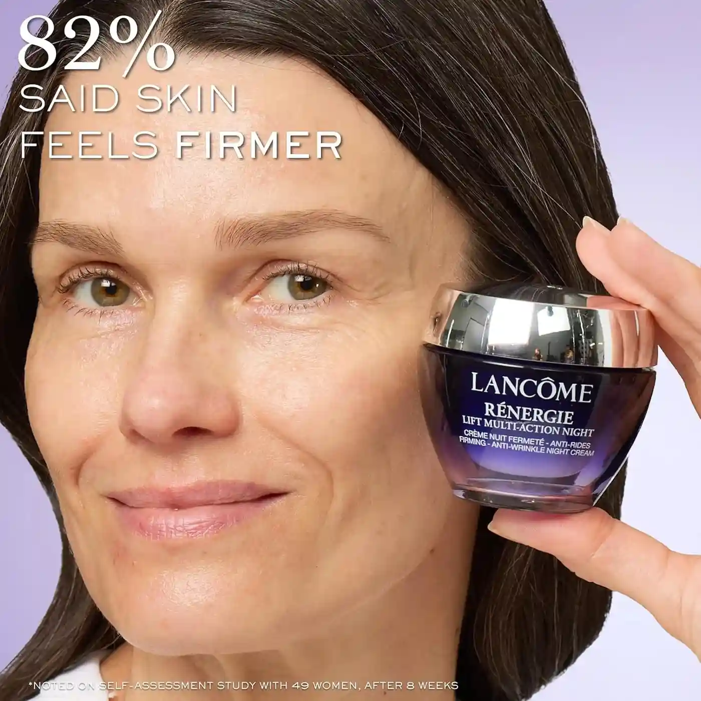 Anti wrinkle night cream with hyaluronic acid for firm skin