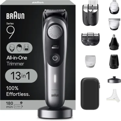 Male grooming kit Braun Series 9 all in one grooming kit for face and body