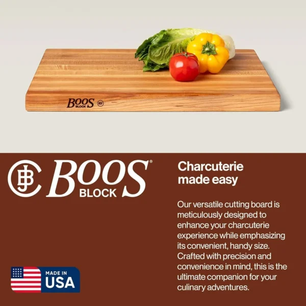 Best Wood for Cutting Board β John Boos R-Board Review 3 John Boos R-Board Series 20x15 inch hard maple wood cutting boardwith edge grain surface and finger grips made in USA