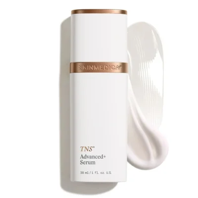 SkinMedica TNS Advanced+ anti wrinkle serum bottle with new packaging design