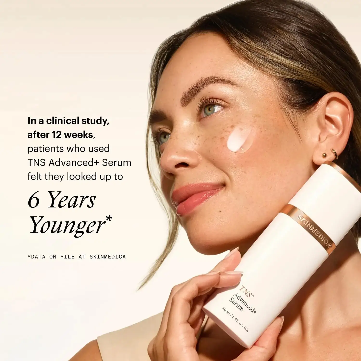 SkinMedica TNS Advanced+ anti wrinkle serum with new packaging for smoother and brighter skin